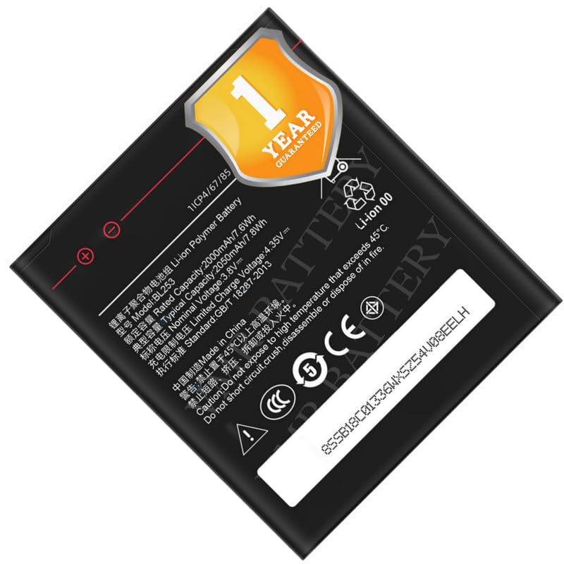 Image of Original BL253 Battery Compatible for Lenovo A1000 | Lenovo A2010 (A2010-a, A2010-l) - (2000mAh) - 1 Year Warranty