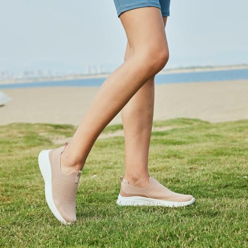 TIOSEBON Women's Walking Tennis Shoes Knit Slip on Mesh Comfortable Sneaker2