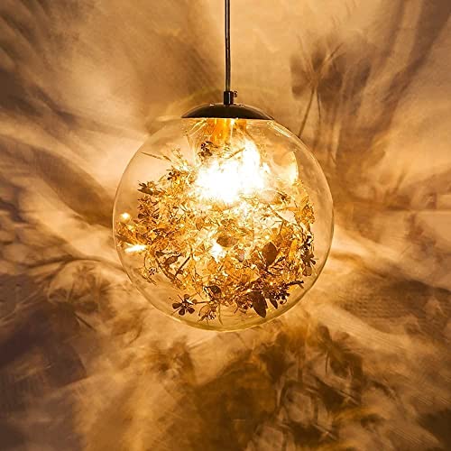 Lustre en verre noir de 25 cm idéal pour illuminer vos tables de café et restaurant