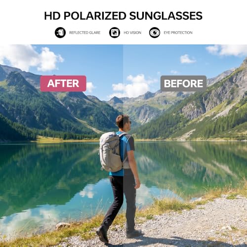 Image of Polarized Running Sunglasses for Men Women Ultra-Comfort, UV400 Protection