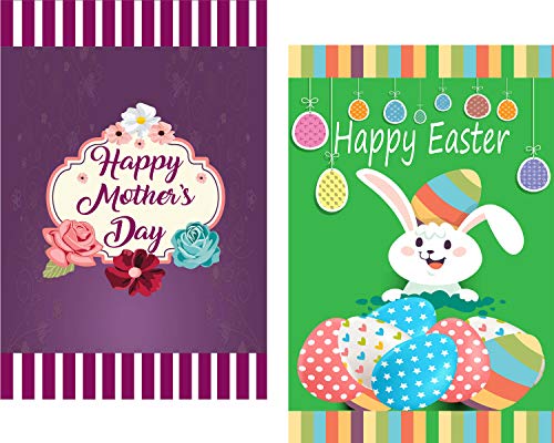 Seasonal Garden Flags Set of 10 for Outdoors - 10 Pack Assortment of 12x18 inch Small Holiday Yard Flags - Double Sided Colorful Design for All Seasons and Holidays - Premium Quality Durable Material