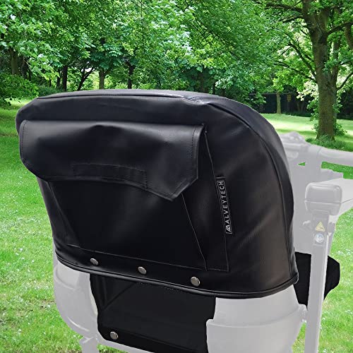 Alveytech Black Seat Cover Set - Fits The Go-Go Elite Traveller, Lr, Plus Hd, Es, Go-Chair, Ultra X, Pride Revo And Sonic Mobility Scooters, 3 & 4 Wheel Folding Electric Scooter Wheelchair Covers #TOP4