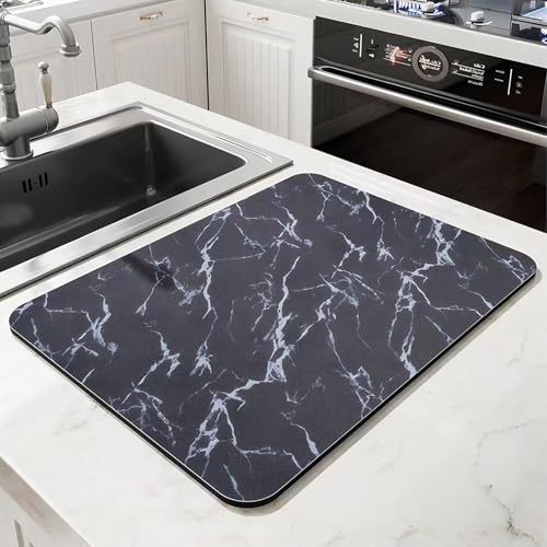 Kaiyzo Diatomita Alfombrilla Escurreplatos 40x60cm, Alfombra Diatomita Cocina Baño, Protector Encimera Cocina, Antideslizante Y Secado Rápido, Lavable En La Lavadora
