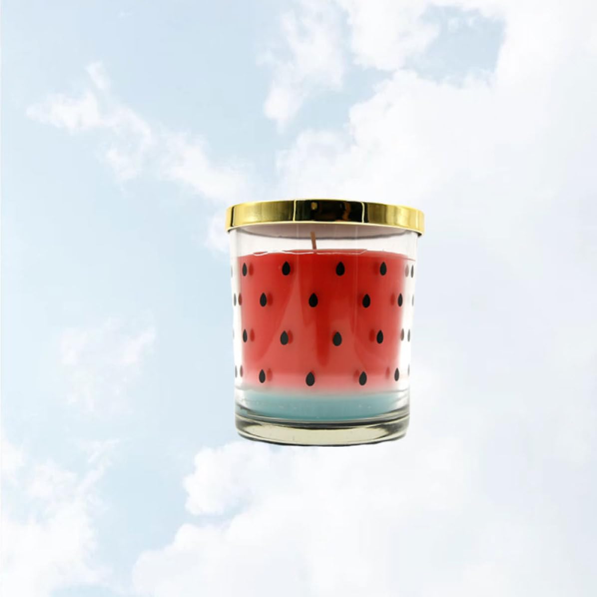 TEHAUX Vela Aromática de Sandía, Velas Forma de Fruta, Cera Vegetal, sin Humo, de Larga Duración, para Hotel y Ducha, para Familias y Amigos