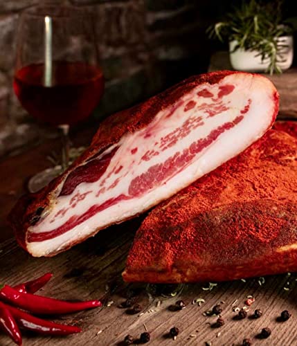 Cozac Italienische Guanciale aus Kalabrien- Schweinebacke luftgetrocknet mit mildem Paprikapulver (500) Cover
