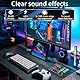 Mischpult, Gaming Audio Mixer Gaming Sachen RGB Soundkarte Audio-Interface mit Bluetooth Stimmverzerrer Funktion für PC/Phone/Gamer Creators/Live/YouTube/Individuelle Steuerung/Podcast