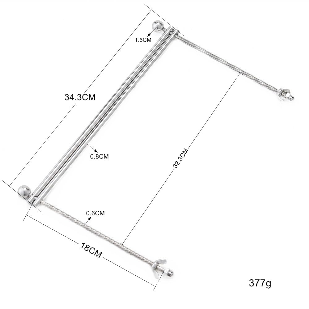 Pinces à seins Pince de Bondage en Acier Inoxydable Simple et Ajustable Écarteur Clips de Tétons Appareil de Torture pour Seins, Jeu de Jouets Sexuels pour Fem SM (A)
