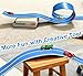 15 Ft Flexible Race Car Track (Daytona Blue) for Kids,Flex Track Starter Set Compatible with Hot Wheels and Diecast 1/64th Cars,Portable Racetrack Roll Up Race Track with 4 Racecars and Suction Cups