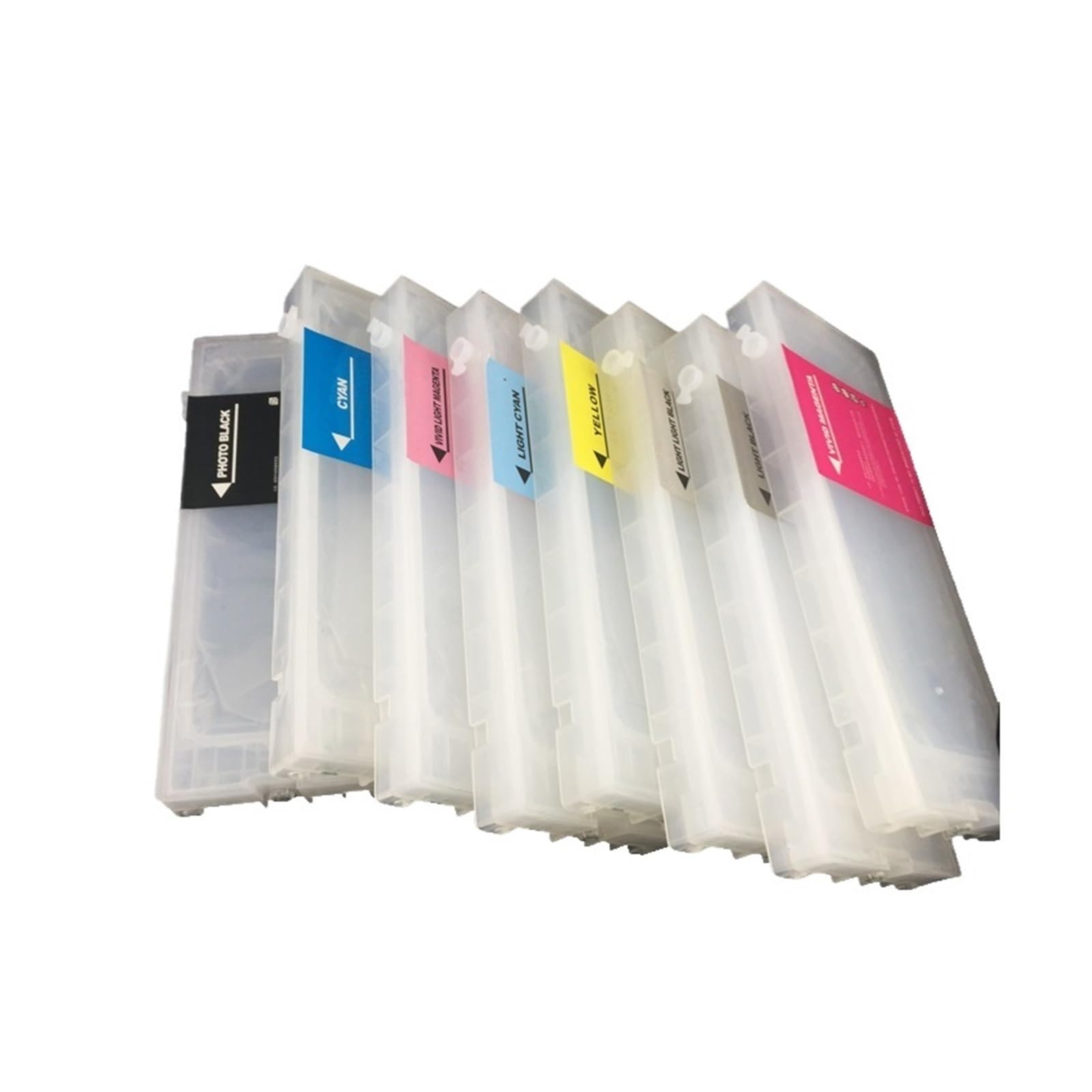 Compatibile con Epson, cartuccia T6041 7800 9800 | 350 ml 8 colori T6041-T6049 ricaricabili con chip for 7800 7880 9800 9880 grande formato(7880 9880)