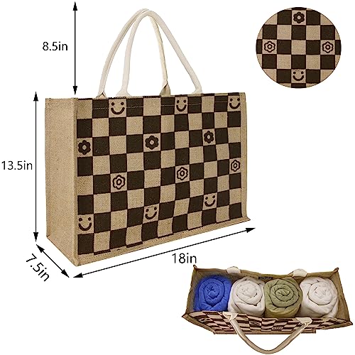 Image of Hibala Woven Large Beach Bag Straw Beach Tote Handmade Weaving Shoulder Tassel Bag Handbag