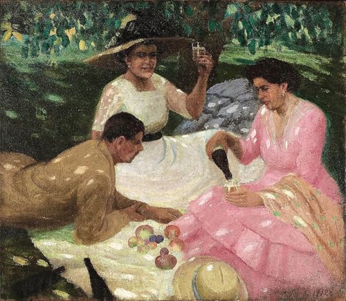 Tableau Toile le pique nique de Vinogradov : une œuvre d'art chaleureuse pour votre intérieur