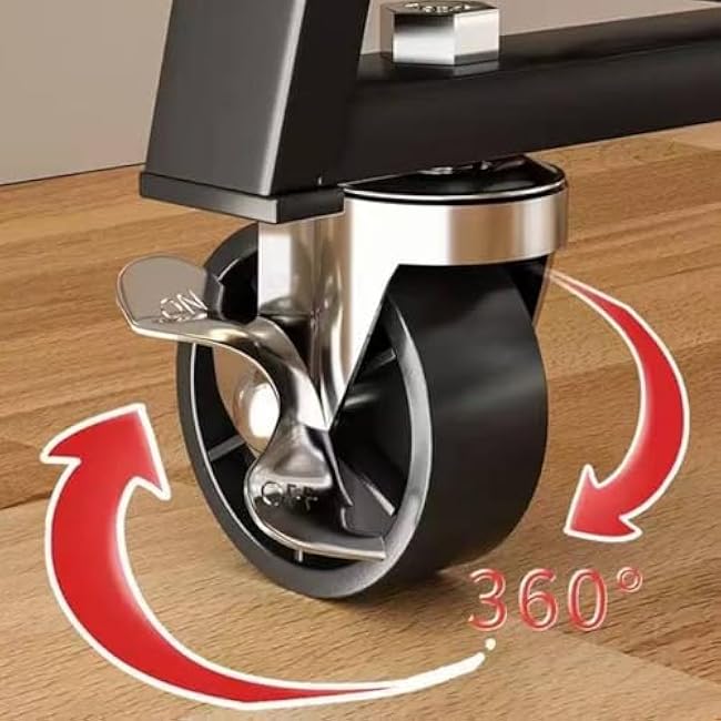 3/4-Tier Fruit Basket,Desktop Storage Organizer,Pull-Out Kitchen Storage Rack,Multi-Functional Storage Trolley for Office, Living Room, Kitchen, Movable Storage Organizer with Wheels,Black (4-Tier)-C1hih1k7