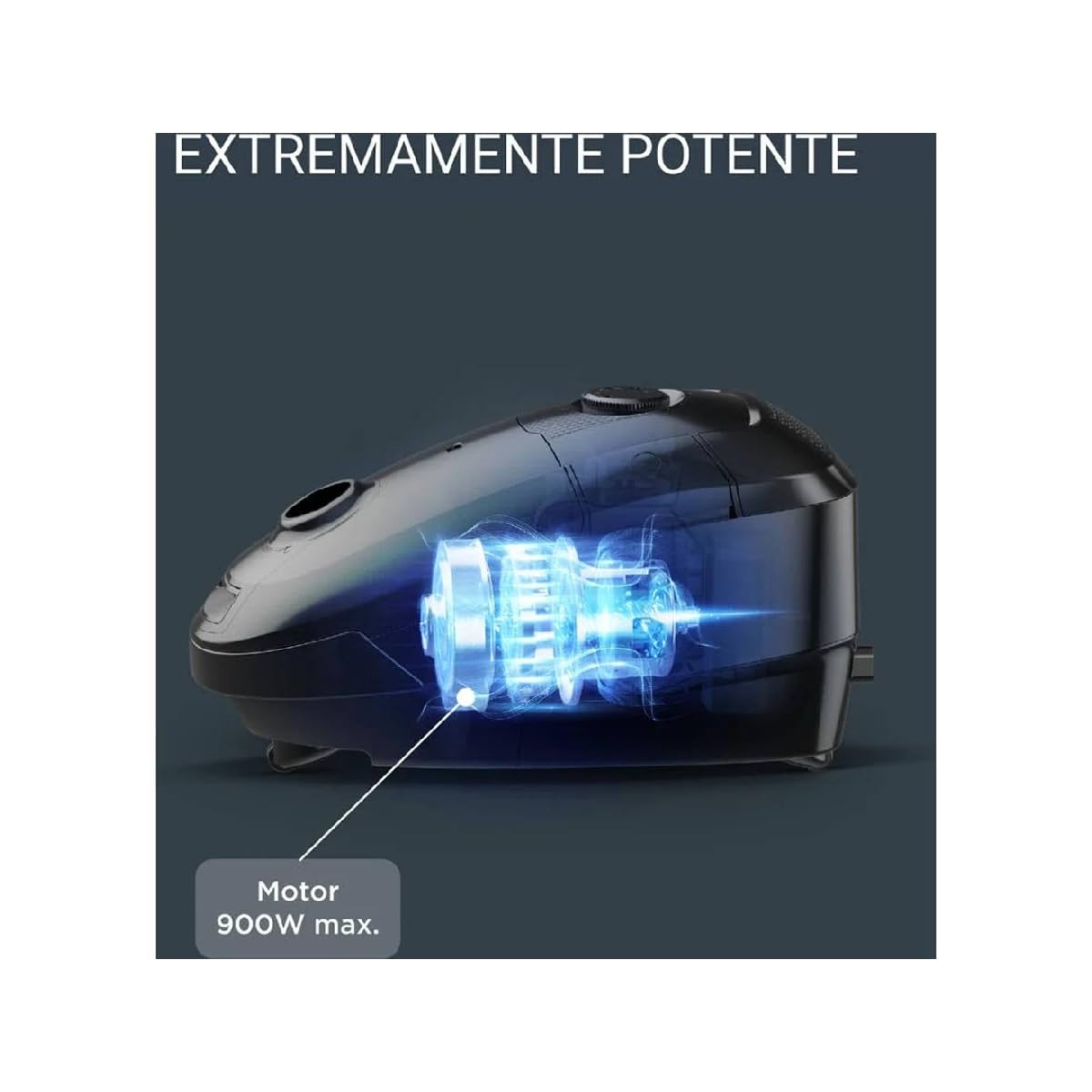 Rowenta Aspirapolvere con sacchetto RO3126 Power XXL, blu scuro/grigio