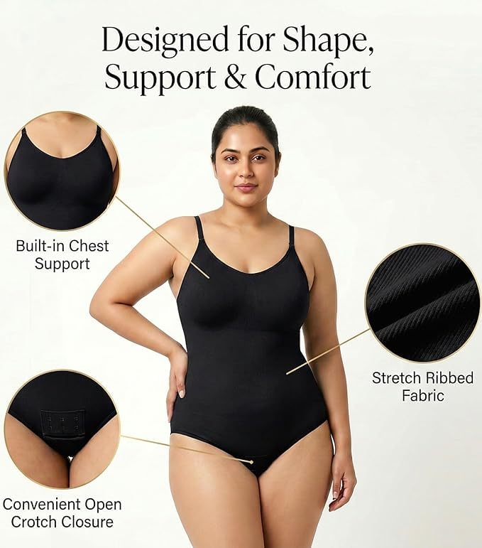 Image of ELEG & STILANCE Women's High-Waisted Body Shaper Tummy Control Slimming Shapewear with Corset, Wired Tummy Tucker, Postpartum Belly Fat Reduction Abdominal Belt