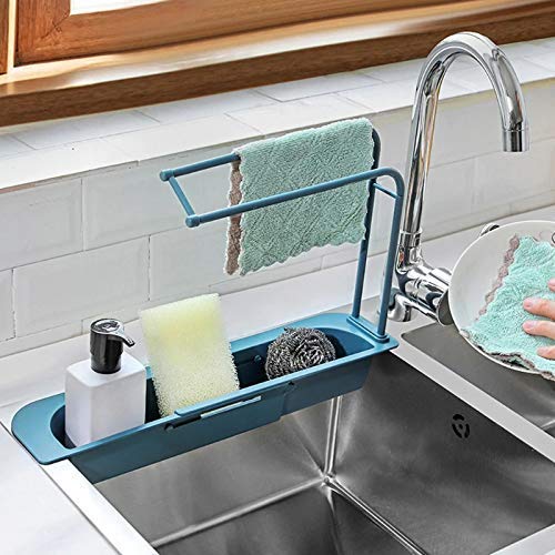VENJA (LABEL) Sink Storage Rack Shelf | Plastic Adjustable Faucet Rack Dish Brushes Sponge Storage Shelves | Sink Sponge Holder Caddy Shelf Organizer Scrubber Tray Towel Rack (Multi) (B08YDKL1ZD) Amazon Price History, Amazon Price Tracker