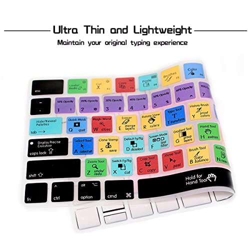 Hrh For Photoshop Ps Functional Shortcut Hotkey Keyboard Cover Silicone Skin For Magic Wireless Bluetooth Keyboard Mla22Ll/A (A1644,2015 Released) With Us Layout #TOP4