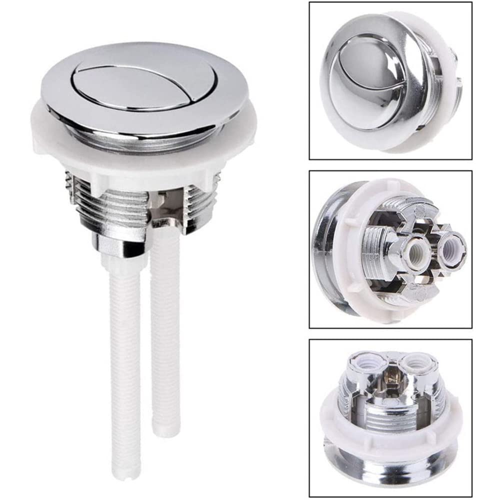 Botón de descarga de inodoro, accesorios de repuesto de cisterna con botones de doble pulsador de 49 mm-55 mm para reparación del tanque de agua del inodoro del baño