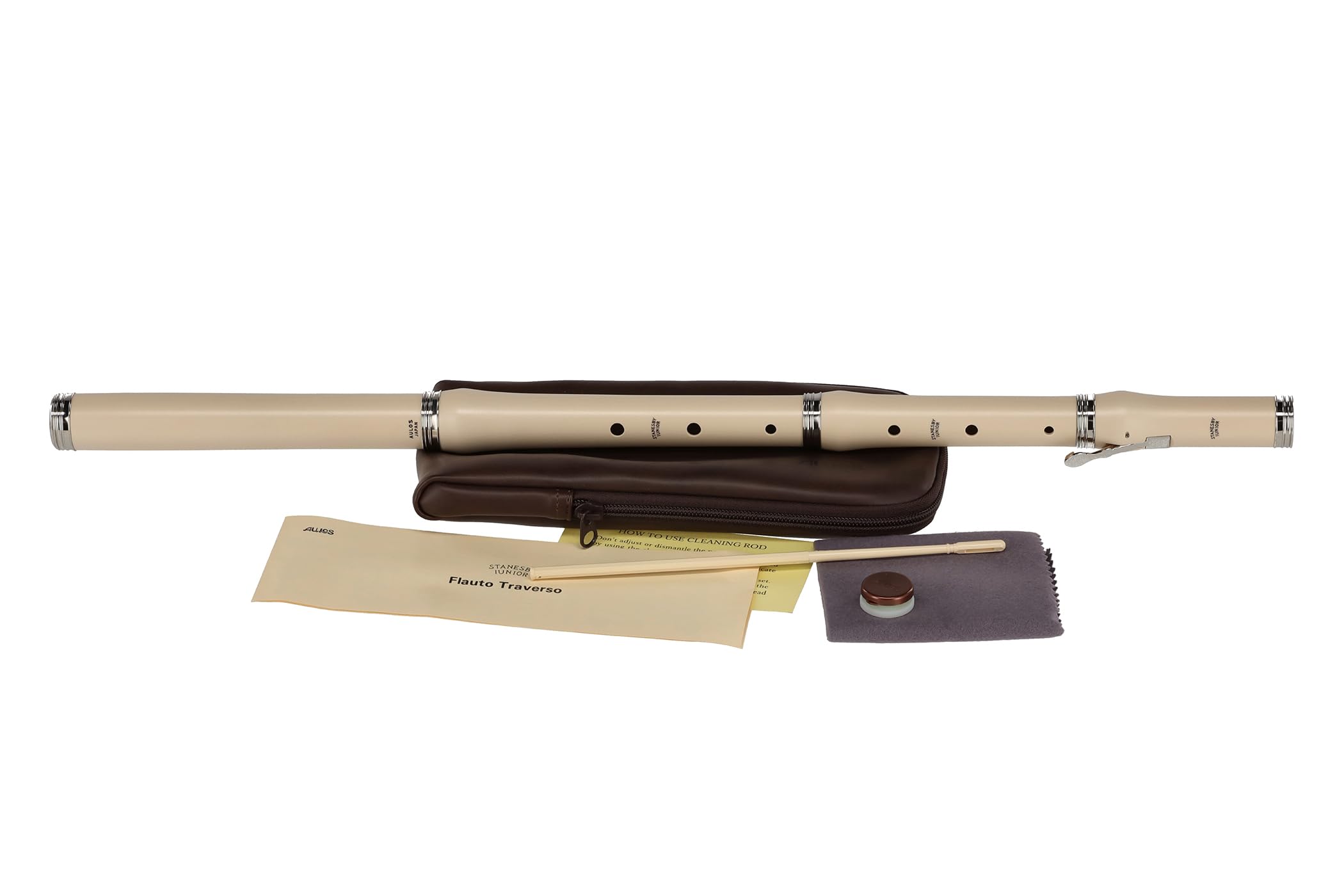 Aulos traverso AF-3 – Ivory – Material: Synthetic Resin, Key +
