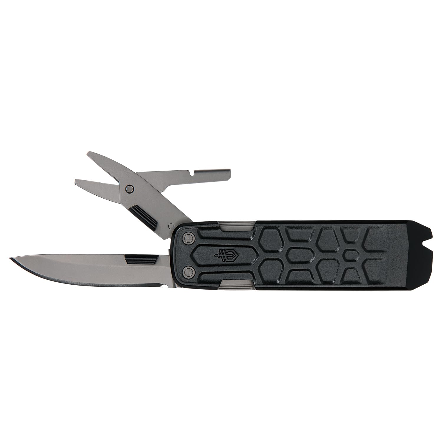 Gerber Gear Lockdown Slim Pry 7-in-1 Keychain Multitool Compact EDC Mini Pocket Knife with Pry Bar, Black