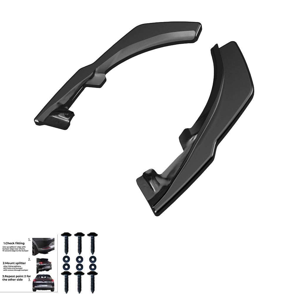 Oneway Diffusori Laterali Posteriori compatibili con Volkswagen Tiguan II Standard/R-Line 2016-2020 - Nero lucido