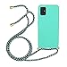 Produktbild 6City8Ni Lanyard Hand Strap Holder für Samsung A52,Girls Anti-Scratch Colorful Silikon Hülle Flexible Gel TPU Bumper Made Easy with Comfortable On-The-go