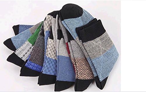 XT-XINTE 5 Pairs Winter Double Needle Socks Comfortable Cotton Socks for Both Men and Women