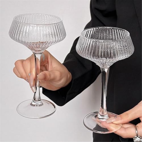 Vasos de agua estilo copas de cristal vintage para vino y zumo en reuniones 8
