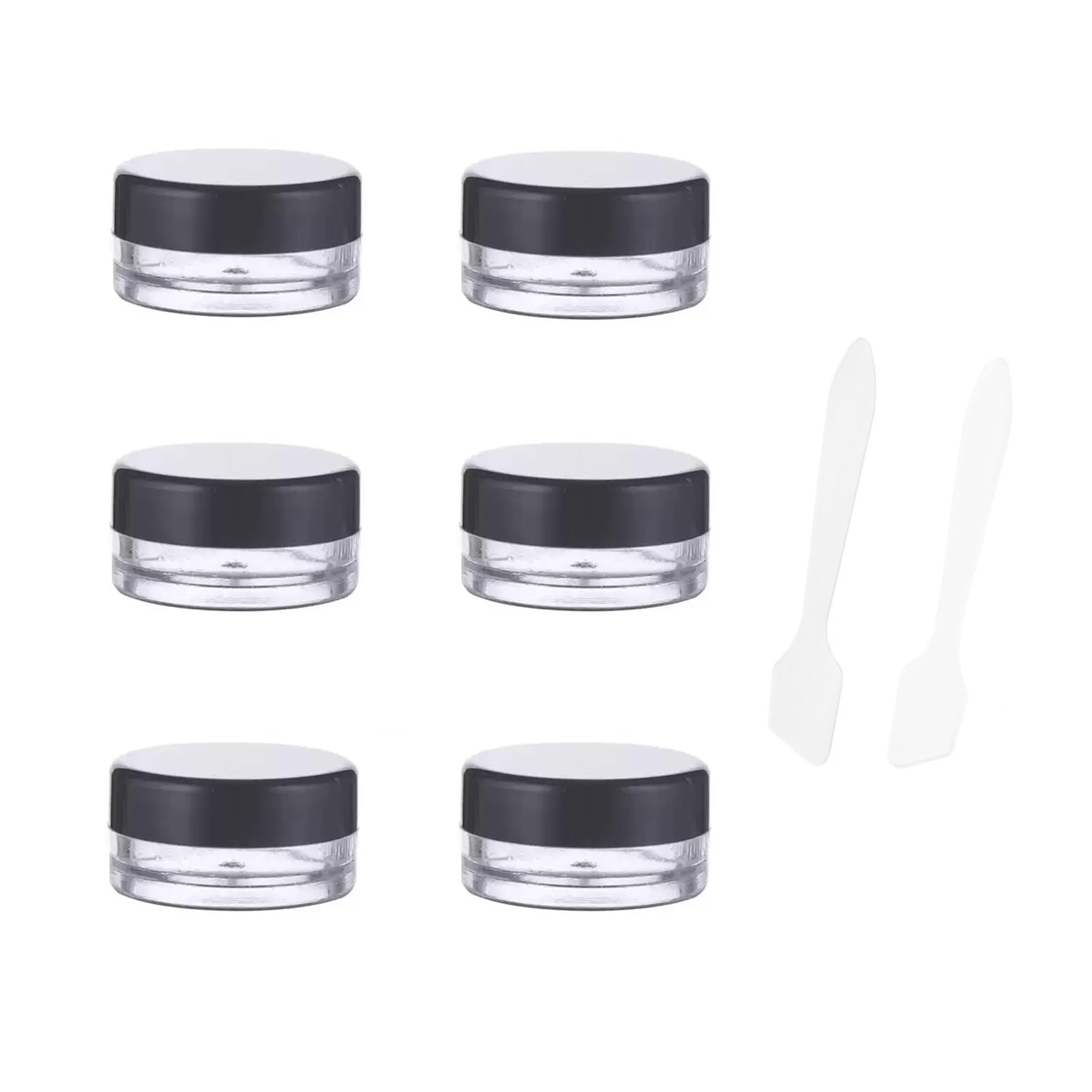  Meiyea 6 Pack Mini Cosmetic Containers - Transparent Travel Jars with Spoons...
