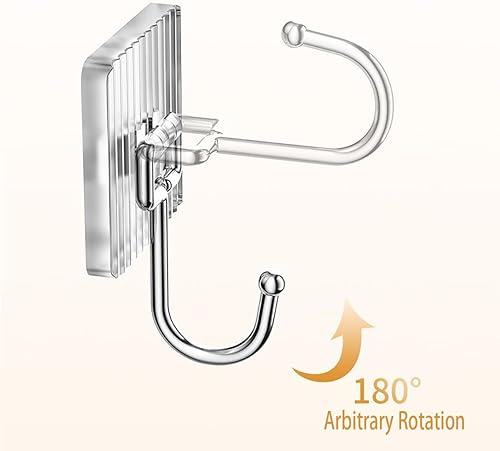 Miniatura 6 de Ganchos adhesivos de pared para colgar resistentes, acero inoxidable, impermeables, para usar en la cocina, baño, hogar y oficina (8 piezas)