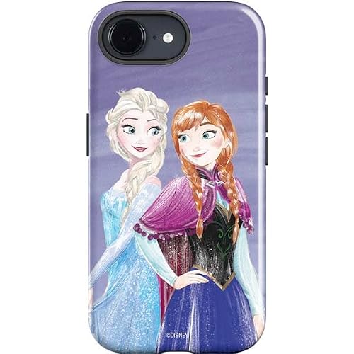 Skinit Impact Phone Case Compatible with iPhone 16e - Officially Licensed Disney Frozen Elsa and Anna Sisters Art Design