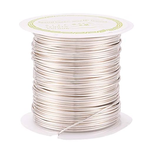 Beadthoven 20 gauge/0,8 mm fläckbeständig koppartråd 26 fot/8 M böjbara metalltrådar silver för smycken inpackning pärlor skulptur hantverk