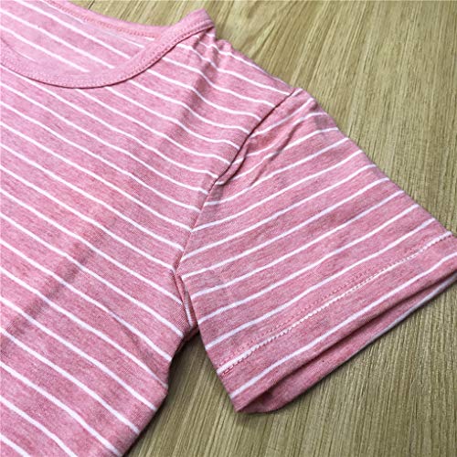 Girl's Stripes Nightgowns Cotton Sleep Shirts Sleepwear Princess Nightdress4