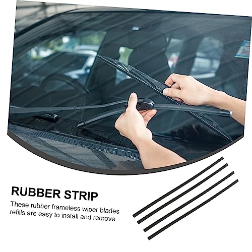 TOGEVAL 4Pcs Tira De Limpador De Carro Lâminas De Limpador De Pára-Brisas Tira De Limpador De Automó