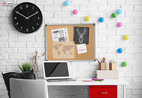 ALLboards Prikbord met aluminium Omlijsting 90x60cm Kurk Prikbord Kurk muur Kurken Oppervlak Pin Board - Image 7