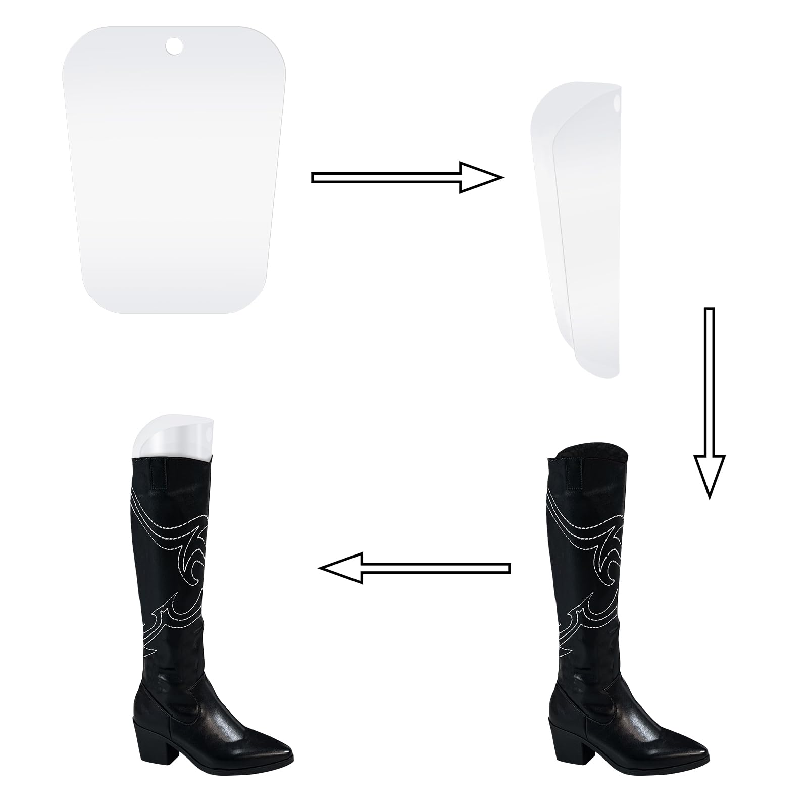 Luxdecor 32 piezas (16 pares) de 10/12/14/16 pulgadas para moldear botas, soporte para botas para mujeres y hombres, organizador