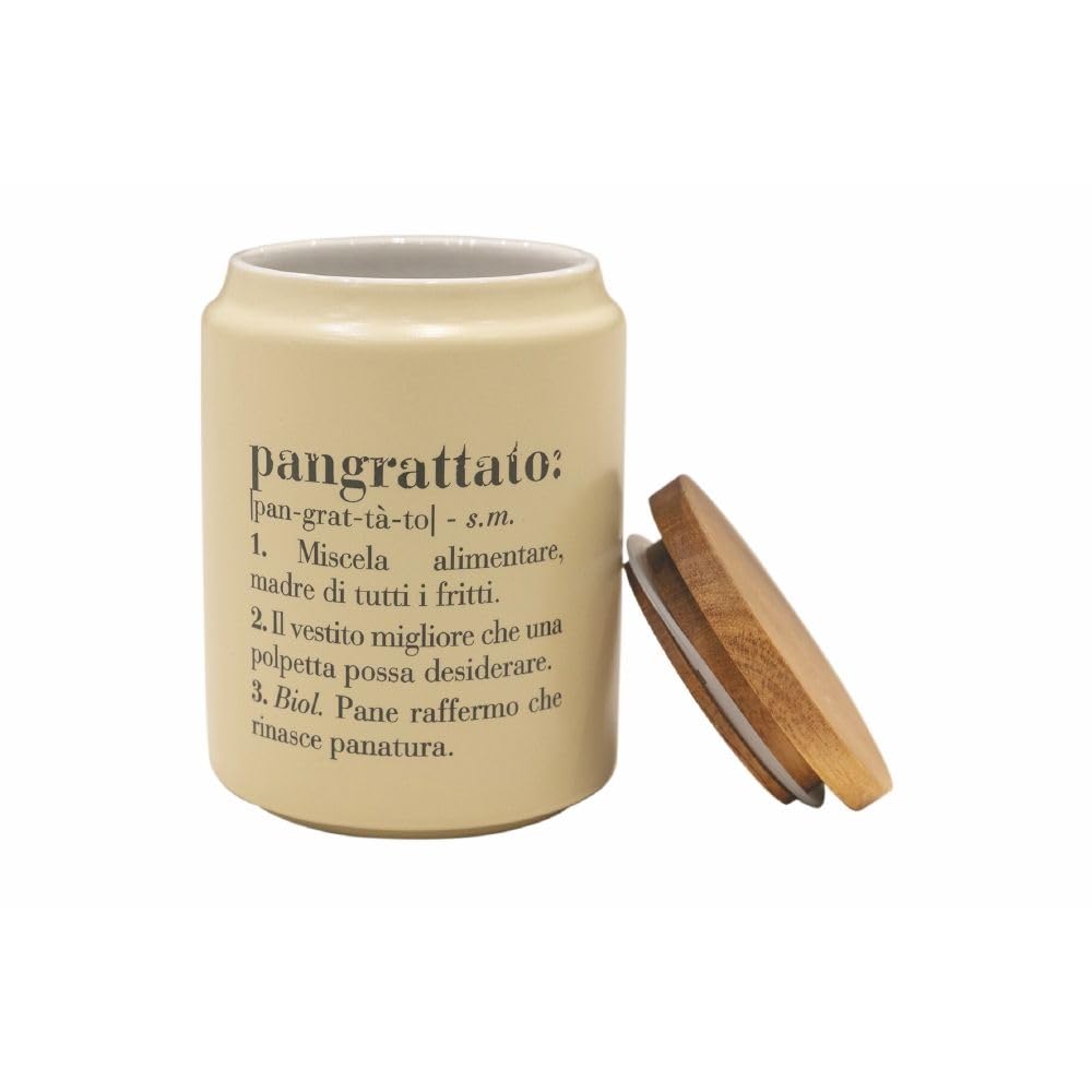 Villa D'Este Victionary Vorratsdose, Beige – 11 X 15 Cm Mit Kreativer Aufschrift, Spülmaschinenfest