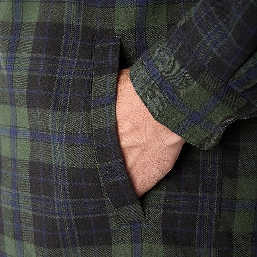 Image of Smith's Workwear Men's Sherpa-Lined Hooded Flannel Shirt-Jacket