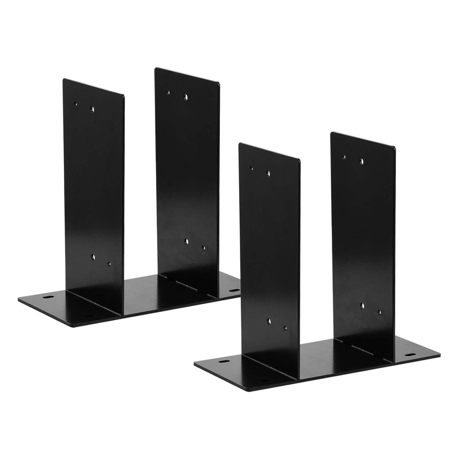 4X4 Post Brackets - Alloy Steel Heavy Duty Decking Posts | Concrete Post Bracket, Black Terrace Base for Mailboxes, Fences, Deck