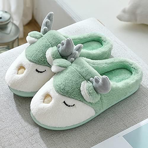 IQYU Pantoffels voor dames en heren, gesloten pantoffels voor dames en heren, licht, behaaglijk, vilten pantoffels, winter, warm, comfortabel, pluche pantoffels, zachte herfst en winter platte vilten