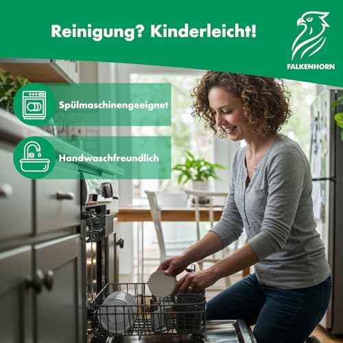 BIO Dosendeckel 2x Groß (99mm) mit Lasche – für 800g Konservendosen, luftdicht & wiederverwendbar – BPA-frei, spülmaschinengeeignet, nachhaltig aus Zuckerrohr – FALKENHORN Made in Germany – Creme