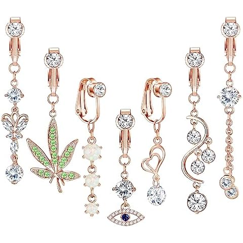 Dochais 7pcs Belly Button Ring Set Cover
