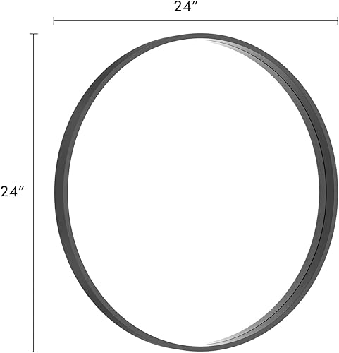 Miniatura 140 de HOMECOOKIN Espejo de pared redondo de 32 pulgadas, espejo circular dorado para baño con marco de metal, espejo dorado redondo para decoración