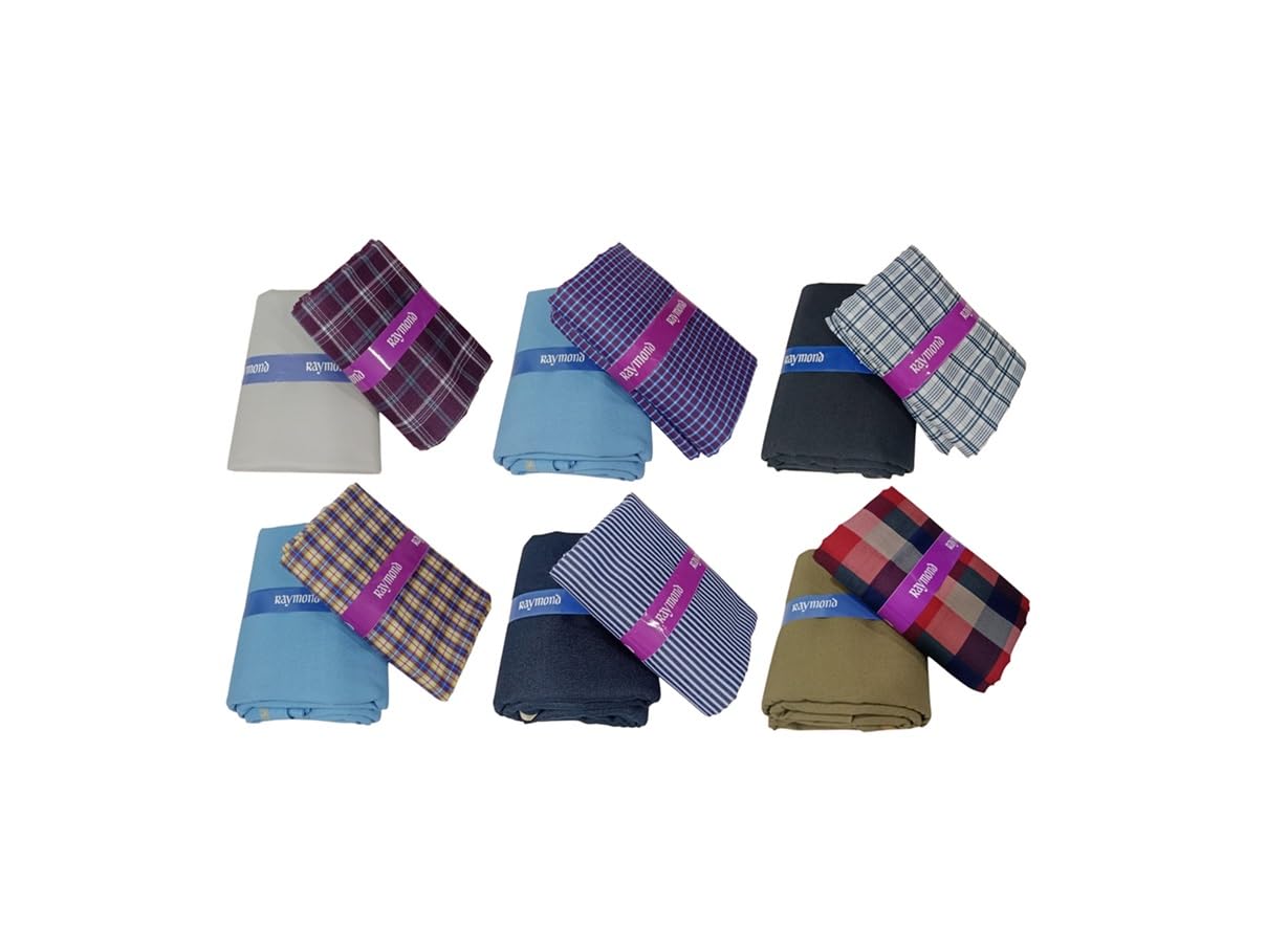 raymond fabrics Makers by Raymond Men’s Unstitched Shirt & Pant Fabric Combo | Formal Cotton Shirt Material with Matching Trouser Fabric | Office & Business Wear-picture-25