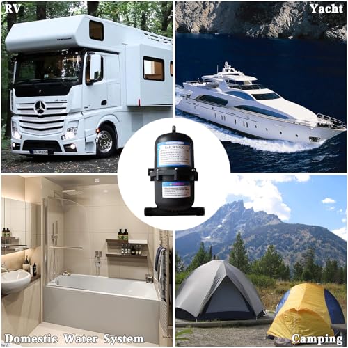 Image of 0.75L Pre-Pressurized Accumulator Tank with Internal Bladder, 125 PSI Water Pump Pressure Tank for RV Marine Boat Off-Grid Systems, Reduces Pump Cycling & Stabilizes Water Flow