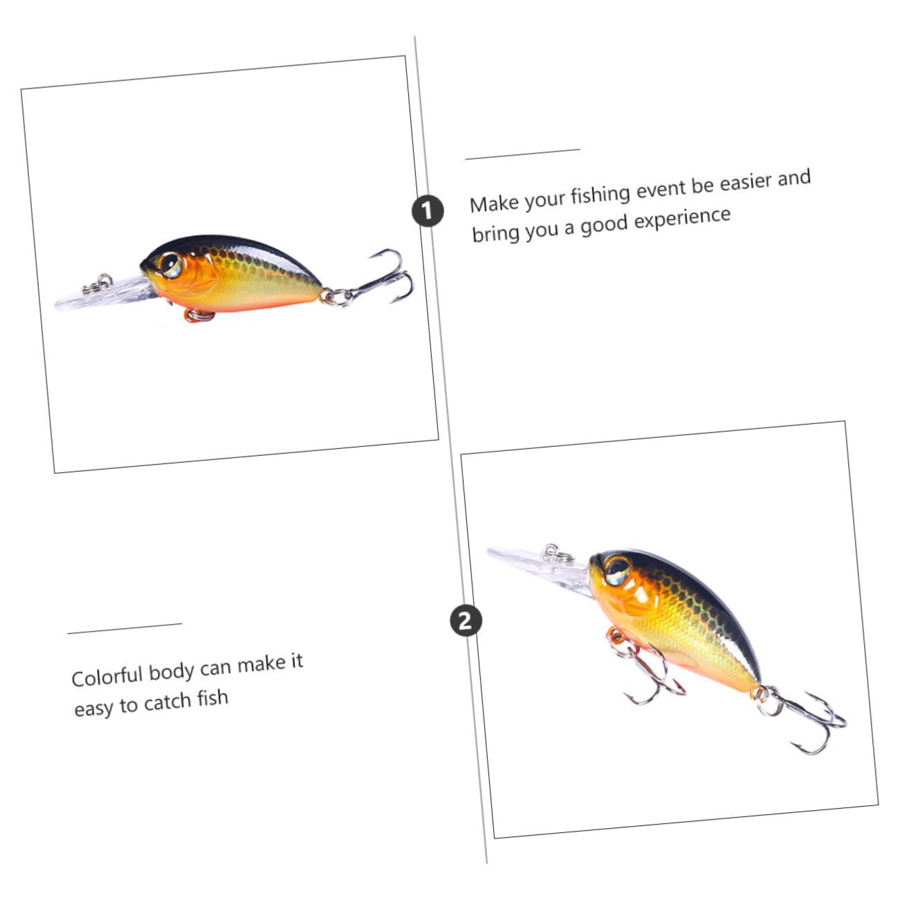Leurre Appât Bleu Plongeur Leurres Hochet Poisson Trousse Vairon Attaquer Plongée Artificiel Appâts De Pêche Flottants Appâts De Pêche en Plastique Abdos Coloré