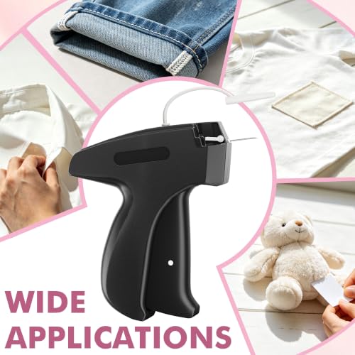 Image of Stitch Gun for Clothes, Tagging Gun, Quick Clothing Fixer, Black | 5000 Fasteners, 0.04 inch Fine Needle, 6 Needles, Portable, Handheld, Compact, Lightweight, Easy to Use, Versatility, Durable