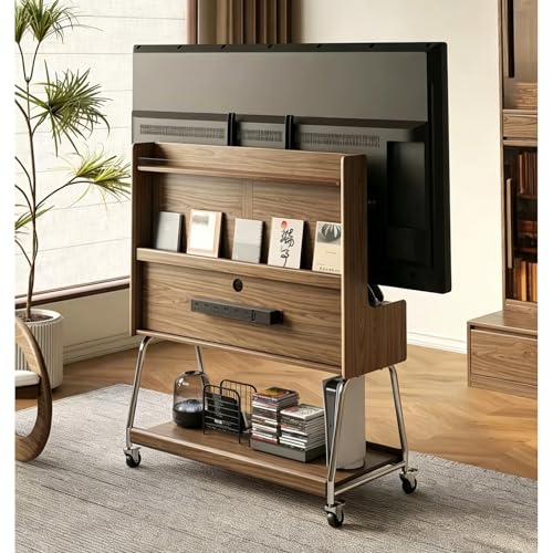 Soporte móvil para TV de 40-65 pulgadas con ruedas y estantes miniatura 4