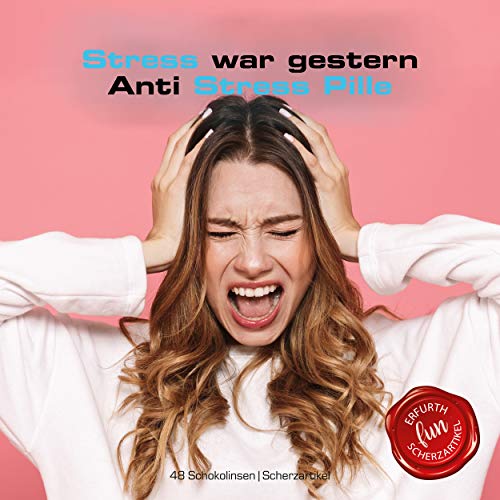 Lustige Pillen ANTI STRESS Pille im 2er Set, als Geburtstagsgeschenk. Spaß, Anti Stress, gute Laune, Junggesellenabschied Mann und Frau. mit John Silver® Orakelsprüchen