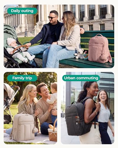 BAGSMART Lightweight Puffy Diaper Backpack