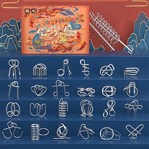 Image of Magicwand Stainless Steel 20 Metallic Intellectual Puzzles For All Age Groups【Pack of 1】【Steel】